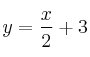  y = \frac{x}{2} + 3 
