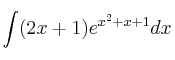 \int (2x+1) e^{x^2+x+1}dx