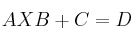 AXB+C=D