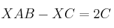 XAB - XC = 2C