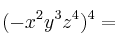 (-x^2y^3z^4)^4 =