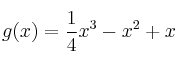 g(x) = \frac{1}{4}x^3 - x^2 + x