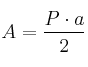 A = \frac{P \cdot a}{2}