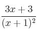 \frac{3x+3}{(x+1)^2}