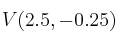 V(2.5 , -0.25)