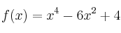f(x)=x^4-6x^2+4