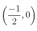 \left( \frac{-1}{2},0 \right)