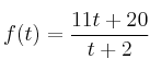 f(t)=\frac{11t+20}{t+2}