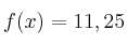 f(x) = 11,25