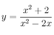 y = \frac{x^2+2}{x^2-2x}
