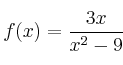 f(x)=\frac{3x}{x^2-9}