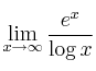 \lim_{x\rightarrow \infty} \frac{e^x}{\log x}