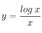 y = \frac{log \: x}{x}