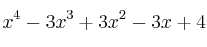 x^4-3x^3+3x^2-3x+4