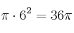 \pi \cdot 6^2 = 36 \pi