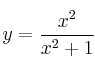 y=\frac{x^2}{x^2+1}