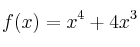 f(x)=x^4+4x^3