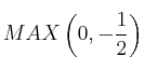 MAX \left( 0,-\frac{1}{2} \right) MAX \left( 0,-\frac{1}{2} \right)