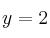 y=2
