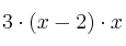 3 \cdot (x-2) \cdot x