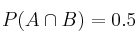 P(A \cap B)=0.5