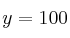 y=100