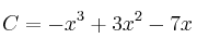 C = -x^3+3x^2-7x