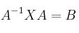A^{-1}XA = B