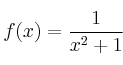 f(x) = \frac{1}{x^2+1}