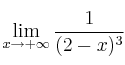 \lim\limits_{x \rightarrow +\infty} \frac{1}{(2-x)^3}