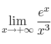 \lim_{x\rightarrow +\infty} \frac{e^x}{x^3}