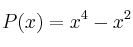 P(x) = x^4 - x^2