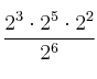 \frac{2^3 \cdot 2^5 \cdot 2^2}{2^6}