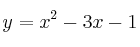 y=x^2 -3x -1