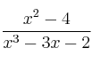 \frac{x^2-4}{x^3-3x-2} \quad