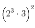 \left( 2^3 \cdot 3 \right)^2