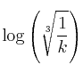 \log \left( \sqrt[3]{\frac{1}{k}} \right)