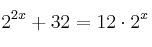 2^{2x} + 32 = 12 \cdot 2^x