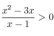 \frac{x^2-3x}{x-1} > 0
