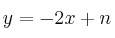 y = -2x +n
