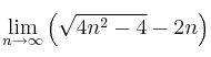 \lim\limits_{n \rightarrow \infty} \left( \sqrt{4n^2-4} - 2n \right)