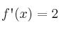 f\textsc{\char13}(x)=2