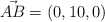 \vec{AB} = (0, 10, 0)