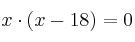 x \cdot (x  - 18) = 0
