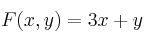F(x,y)=3x+y