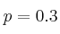 p=0.3
