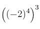 \left({(-2)^4 }\right)^3