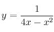 y = \frac{1}{4x-x^2}