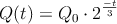 Q(t)=Q_0 \cdot 2^{\frac{-t}{3}}