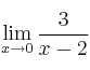 \lim\limits_{x \rightarrow 0} \frac{3}{x-2}